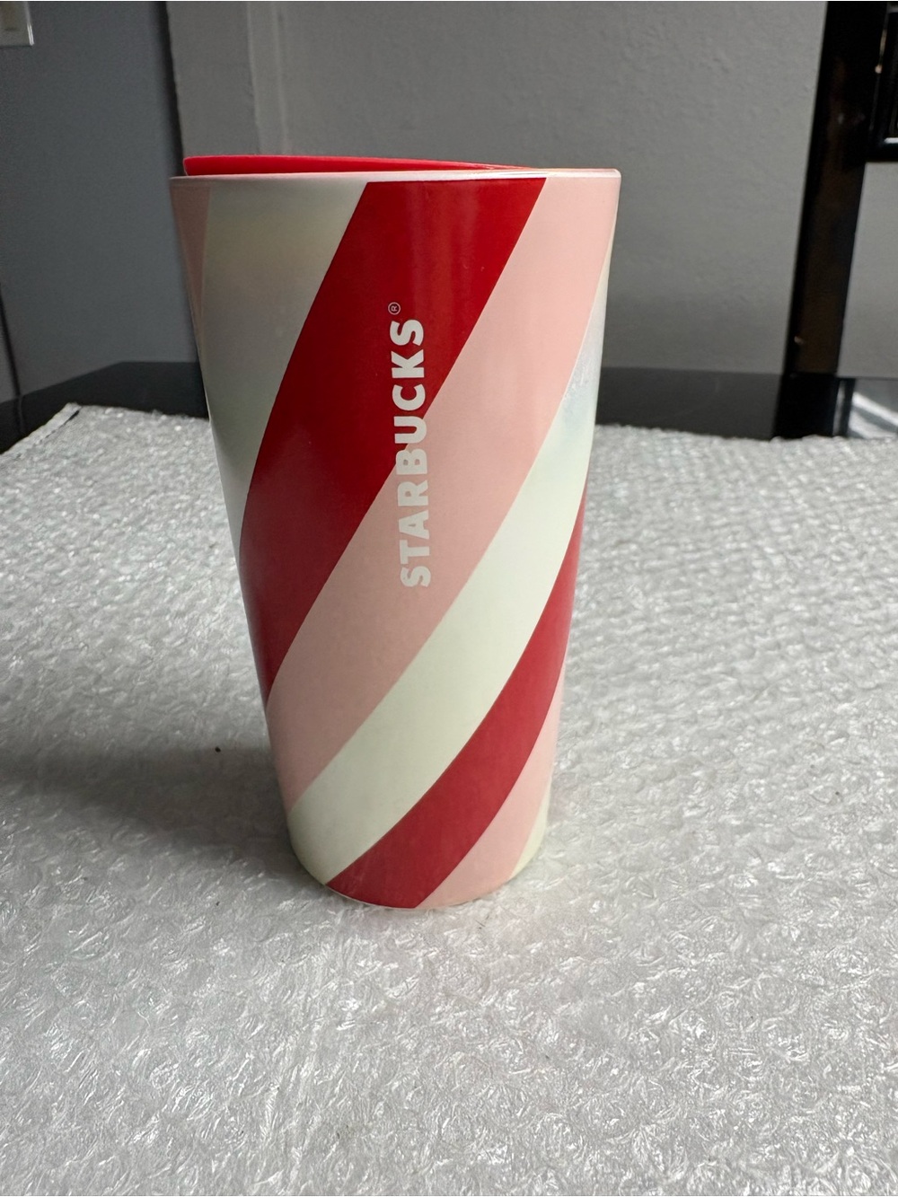 Starbucks 2022 Holiday Candy Cane Stripe Ceramic Travel Mug